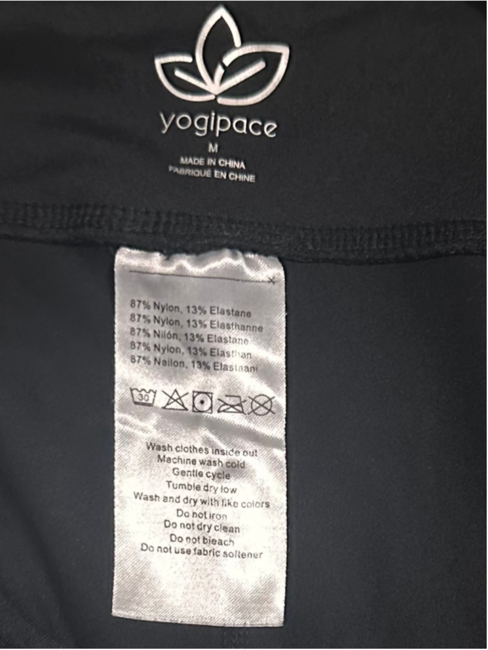 Yogipace Black Straight Leg Yoga Pants Women’s Medium High Rise Athletic - Picture 4 of 5